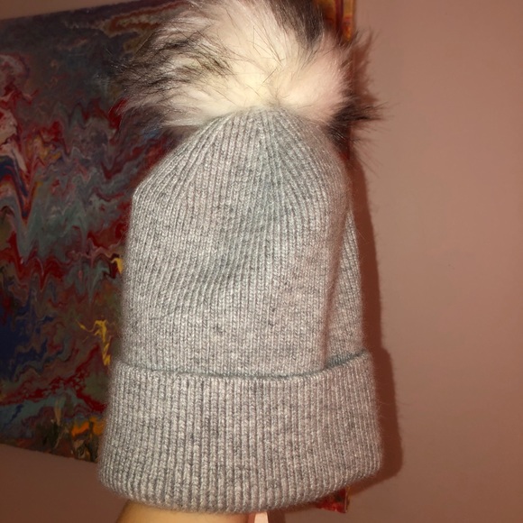 Anthropologie Beanie With 2 Pickapoms 